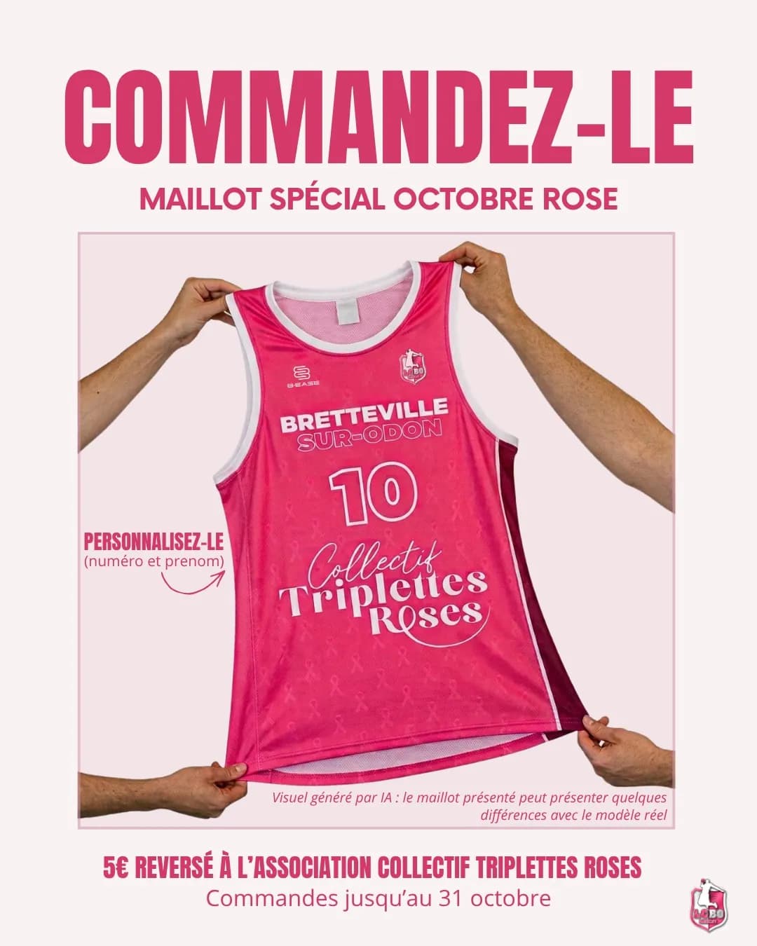 Pré-commande du maillot Octobre Rose